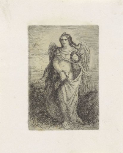 Angel with a laurel wreath