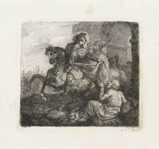 St. Martin dividing his cloak with a beggar