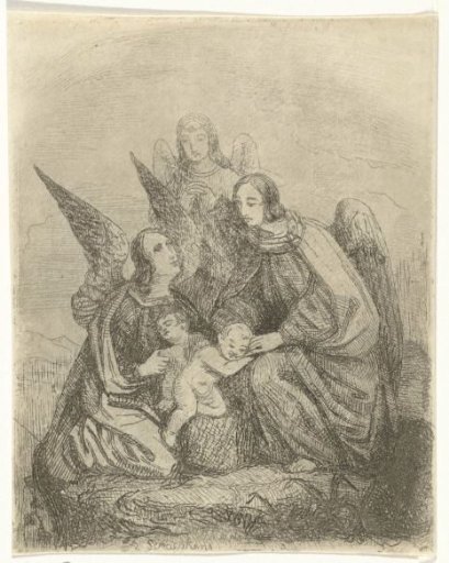 Guardian Angels Taking Care of Two Small Children