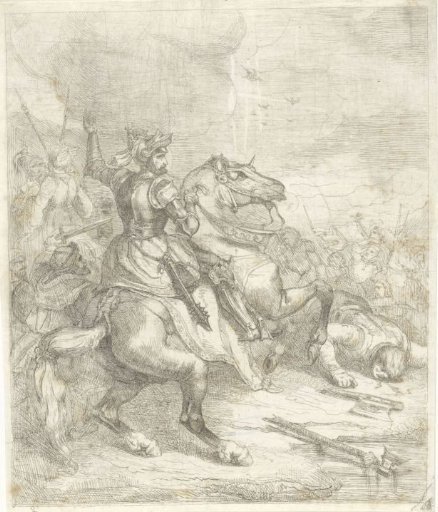 Emperor Henry II the Holy on Horseback in a Battle