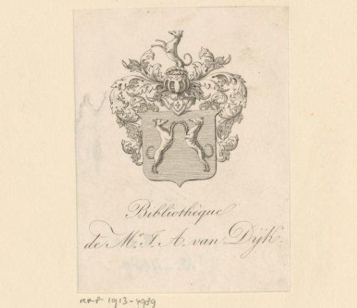 Ex libris of J.A. van Dijk