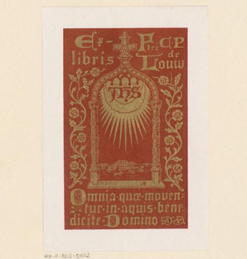 Ex libris of P.C.P. de Louw