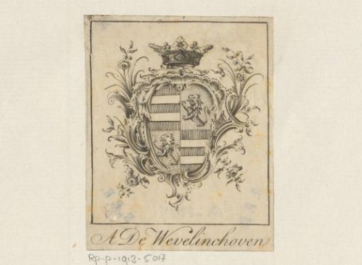 Ex libris of A De Wevelinchoven