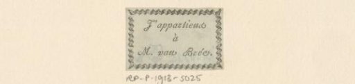 Ex libris of M. van Brée