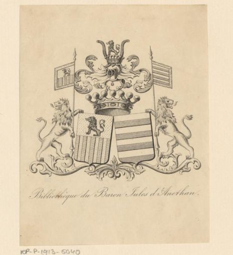 Ex libris of Jules Joseph Baron d'Anethan