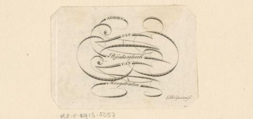 Ex libris of Adrien van Bijnkershoek van Hoogstraten