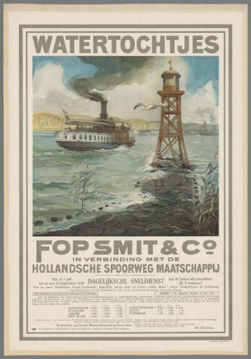 Water excursions. Fop Smit & Co. in connection with the Dutch Railway Company
