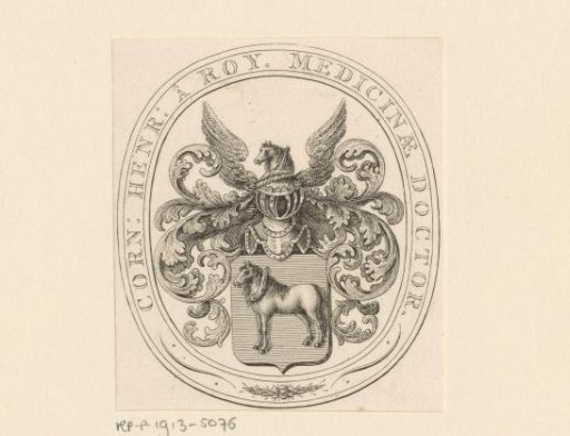 Ex libris of Cornelius Henricus à Roy