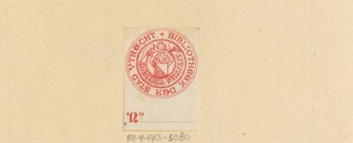 Ex libris of the Library of the City of Utrecht