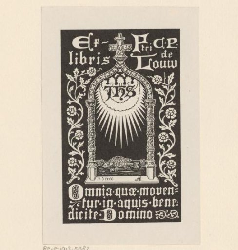 Ex libris of P.C.P. de Louw