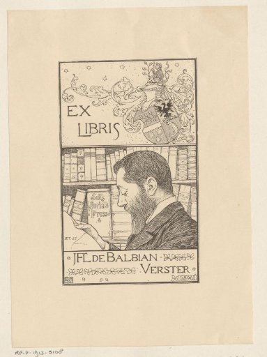 Ex libris of J.F.L. de Balbian Verster