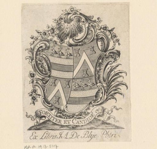Ex libris of J.A. De Blije