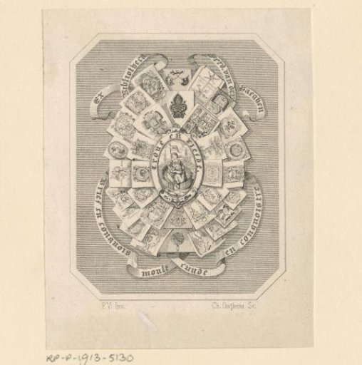 Ex libris of Ferdinand Vanderhaeghen