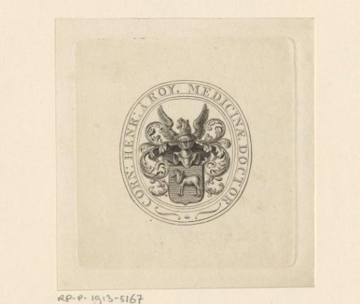 Ex libris of Cornelius Henricus à Roy