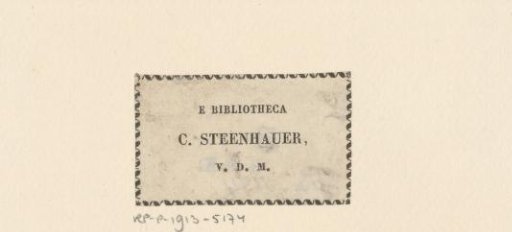 Ex libris of C. Steenhauer V.D.M.
