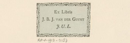 Ex libris of J.B.J. van der Gucht