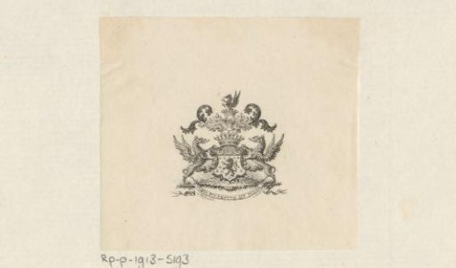Ex libris of an unknown person, possibly De Giey