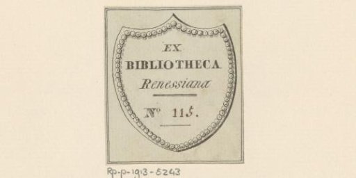 Ex libris of Bibliotheca Renessiana