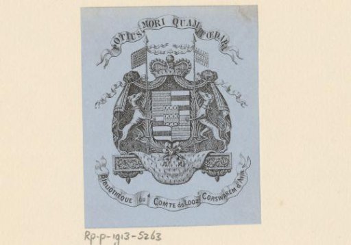 Ex libris of the Library of Count de Looz Corswarem d'Avin