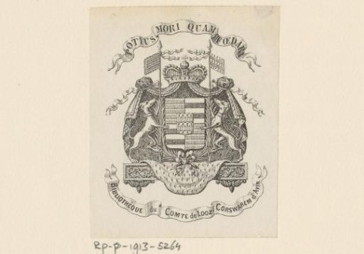 Ex libris of the Library of Count de Looz Corswarem d'Avin