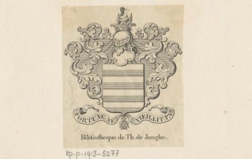 Ex libris of the Library of Th. de Jonghe