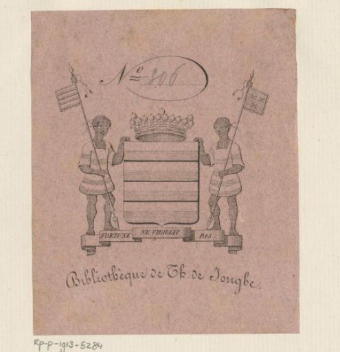 Ex libris of the Library of Th. de Jonghe