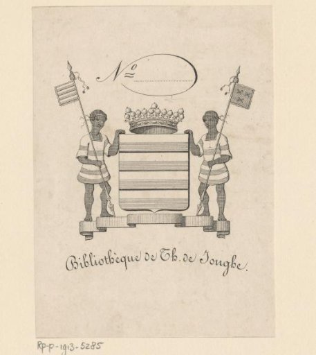 Ex libris of the Library of Th. de Jonghe