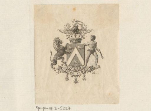 Ex libris of an unknown owner, possibly De Witte de Leverghem