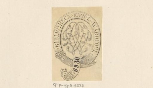 Ex libris of the Bibliotheca Raoul Warocque