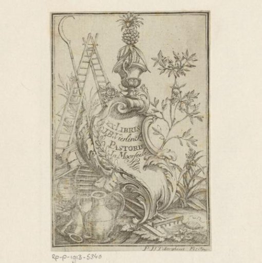 Ex libris of J.B. Vierlinck, Pastor in Moorseele