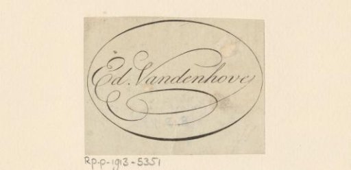 Ex libris of Ed. Vandenhove