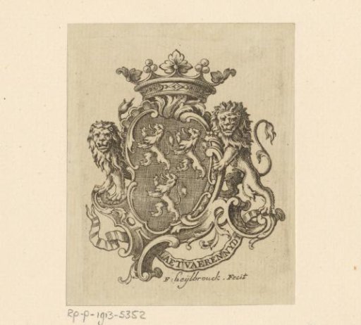Ex libris of an unknown owner, possibly Van Vaernewyck