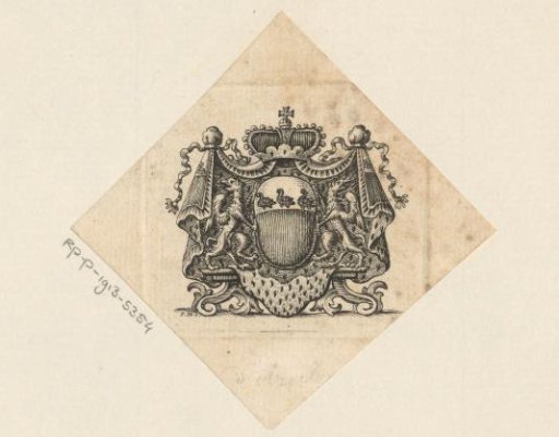 Ex libris of an unknown person, possibly the Duke of Ursel
