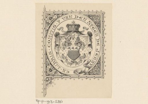 Ex libris of Count F. van den Steen de Jehay