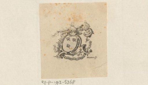 Ex libris of an unknown person, possibly Sanders