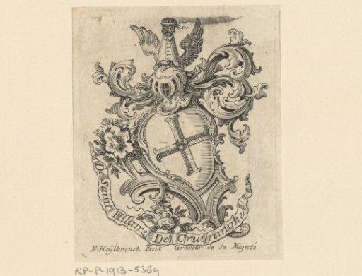 Ex libris, possibly of Louis-Maur de St. Hilaire de Cruyninghe