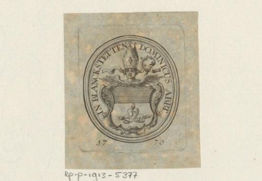 Ex libris of In Blanckstetten Dominicus Abbt