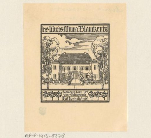 Ex libris of Minna Blanckertz