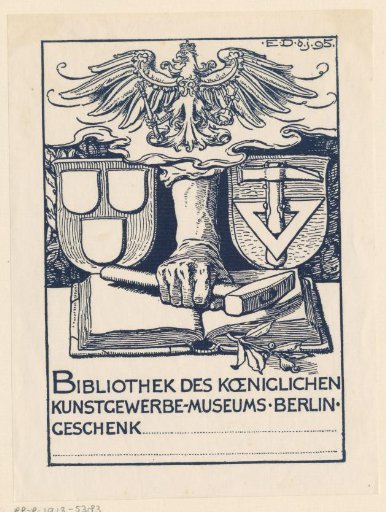 Ex libris of the Kunstgewerbe Museum, Berlin