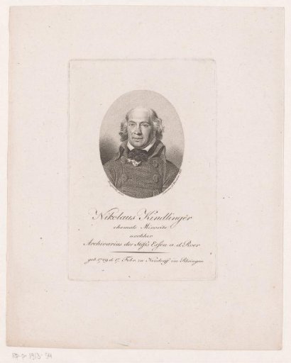 Portrait of Nikolaus Kindlinger