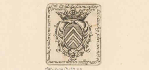 Ex libris of D. Dumoustier de Cranchy
