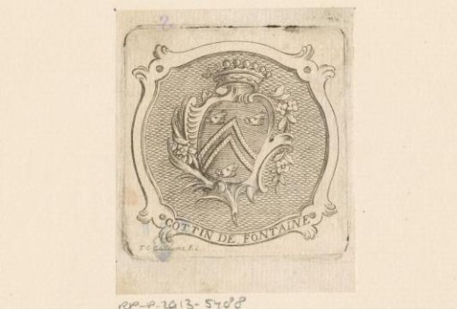 Ex libris of Cottin de la Fontaine