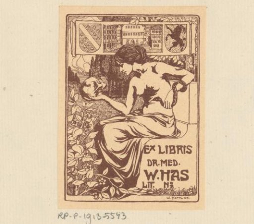 Ex libris of W. Has