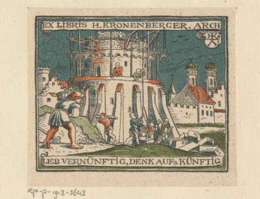 Ex libris of H. Kronenberger, Arch.