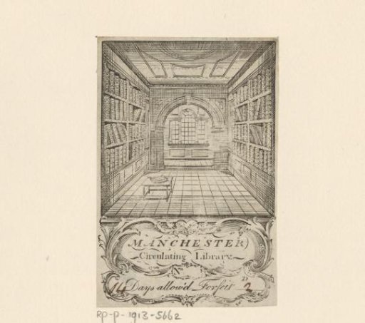 Ex libris of the Manchester Circulating Library