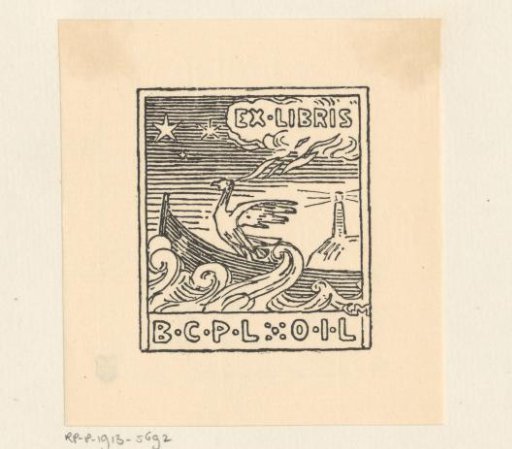 Ex libris of B.C.P.L. and O.I.L.