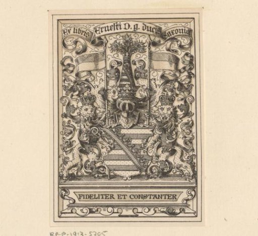 Ex libris of Ernest, Duke of Saronia