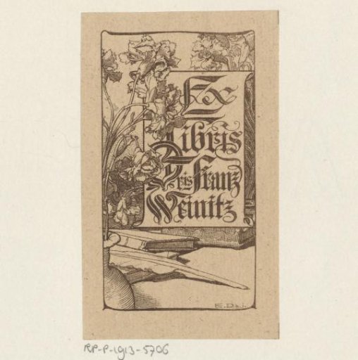 Ex libris of Franz Weinitz