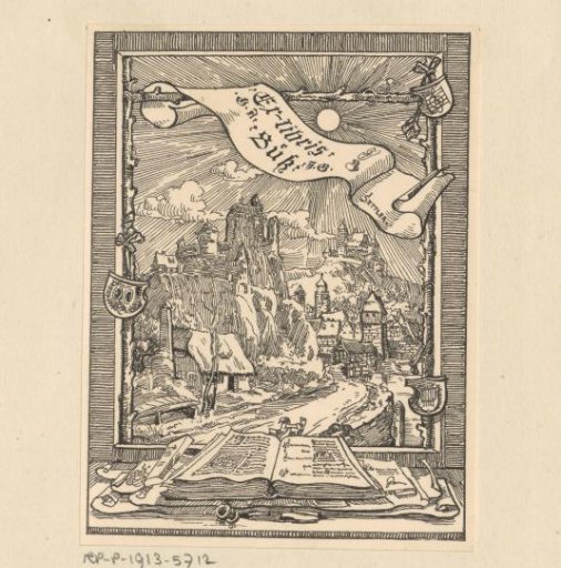 Ex libris, possibly of G.A.J.G. Suess
