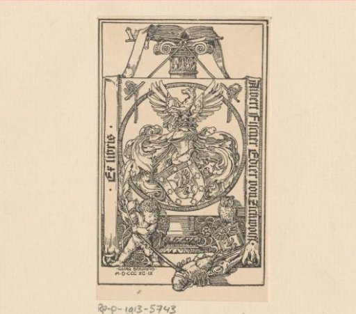 Ex libris of Albert Fischer, Baron von Zickwolff